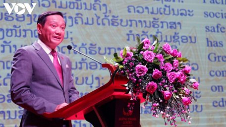 Đại sứ Nguyễn Bá Hùng đọc diễn văn kỷ niệm 75 năm Quốc khánh Việt Nam.