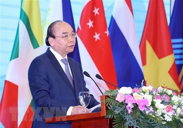 Thủ tướng Nguyễn Xuân Phúc, Chủ tịch ASEAN 2020, phát biểu. (Ảnh: Thống Nhất/TTXVN)