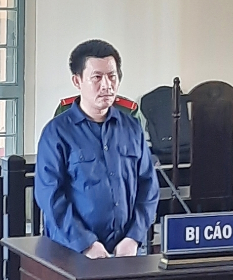 Bị cáo Nguyễn Khắc Điêu tại phiên tòa sơ thẩm.