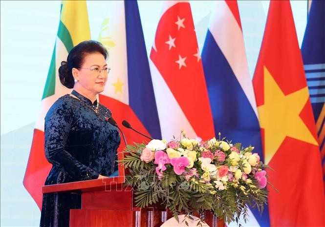 Chủ tịch Quốc hội Nguyễn Thị Kim Ngân, Chủ tịch AIPA- 41 phát biểu khai mạc ngày 8/9/2020. Ảnh: Trọng Đức - TTXVN
