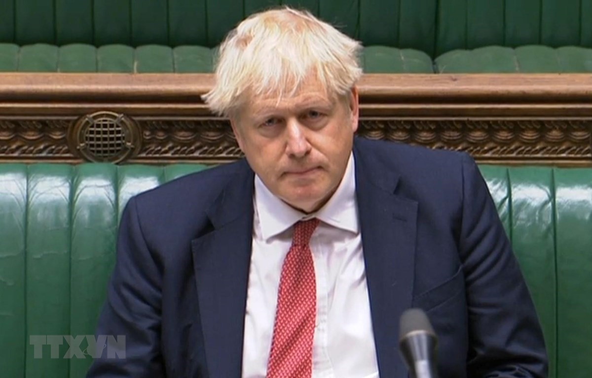 Thủ tướng Anh Boris Johnson tại cuộc họp ở London, Anh, ngày 2/9/2020. (Ảnh: AFP/TTXVN)