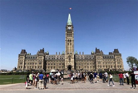   Tòa nhà Quốc hội Canada tại Ottawa, Ontario. Ảnh: AFP/ TTXVN