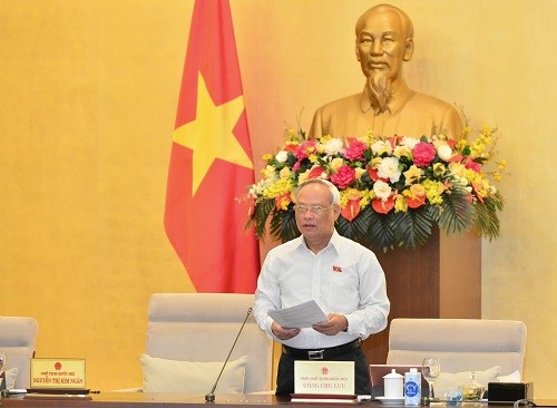 Phó Chủ tịch Quốc hội Uông Chu Lưu phát biểu tại phiên họp - Ảnh: VGP/Lê Sơn