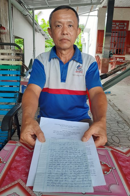 Ông Nguyễn Văn Hải trình bày vụ việc.