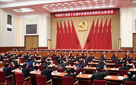 Toàn cảnh phiên bế mạc Hội nghị lần thứ 4 Ban Chấp hành Trung ương Đảng Cộng sản Trung Quốc khóa XIX, ở Bắc Kinh, ngày 31/10/2019. Ảnh tư liệu: THX/TTXVN