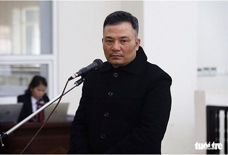 Bị cáo Lê Xuân Giang trong phiên tòa chiều 23/12 - Ảnh: DANH TRỌNG