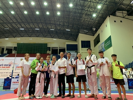 Đội tuyển Taekwondo Vĩnh Long quyết tâm đạt thành tích cao khi tham dự giải.