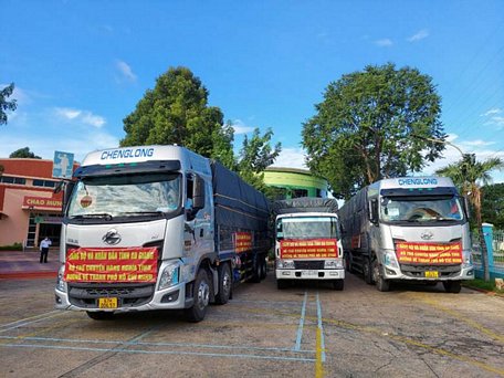  Những xe hàng của nhân dân tỉnh An Giang đã có mặt tại TP HCM
