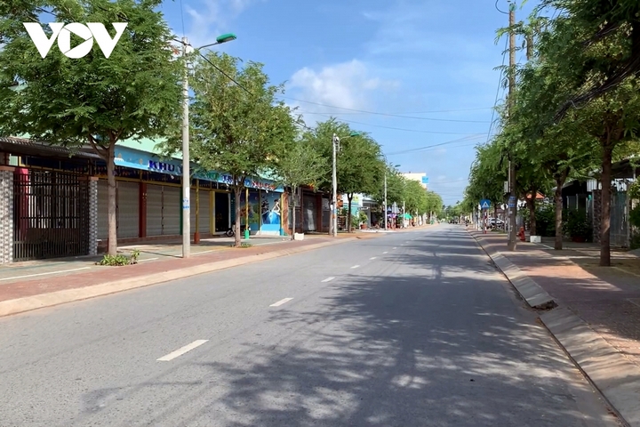 Thành phố Trà Vinh ngày đầu thực hiện giãn cách xã hội theo Chỉ thị 16.