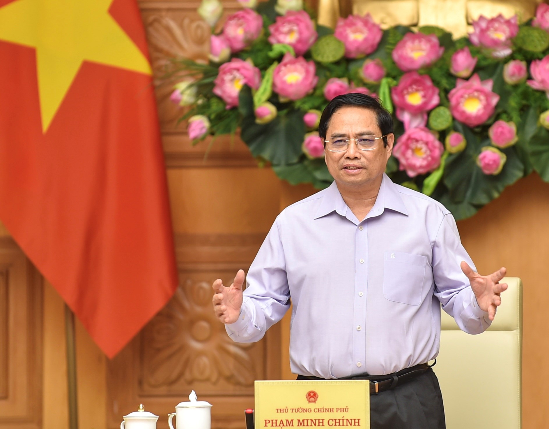 Thủ tướng nêu rõ, Chính phủ Việt Nam luôn sẵn sàng tạo điều kiện và đồng hành để các doanh nghiệp nước ngoài, trong đó có doanh nghiệp Hàn Quốc đầu tư, kinh doanh thuận lợi. Ảnh VGP/Nhật Bắc