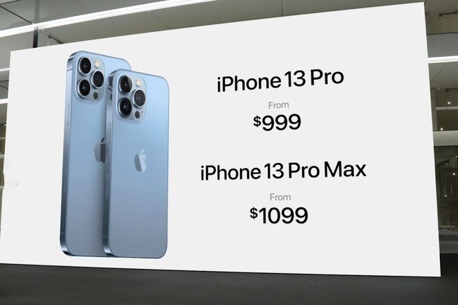 Giá bán khởi điểm của iPhone 13 không đổi so với thế hệ tiền nhiệm.