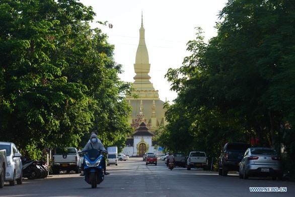 Một góc thủ đô Vientiane, Lào - Ảnh: TÂN HOA XÃ