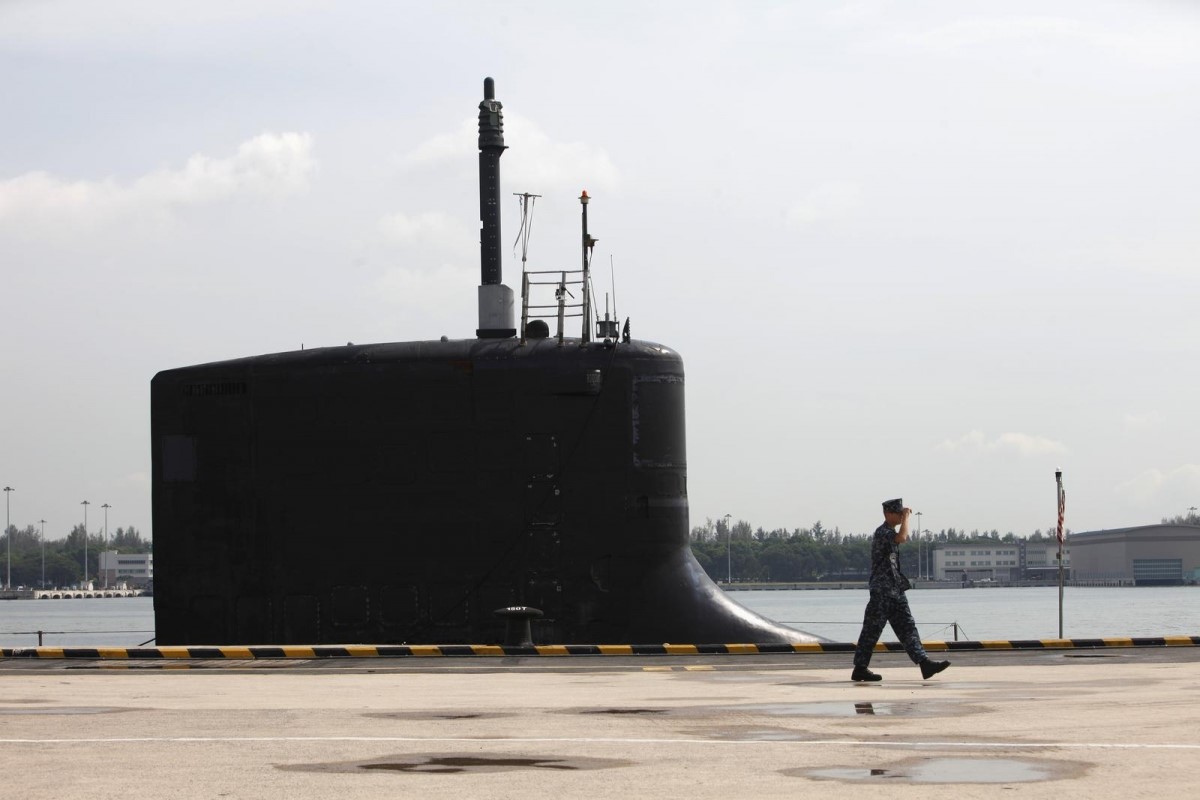 Tàu ngầm USS North Carolina ở Căn cứ Hải quân Changi, Singapore ngày 28/4/2014. Ảnh: Reuters