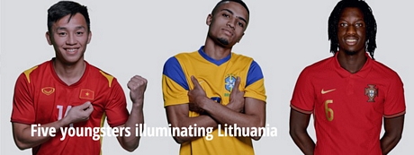 Nguyễn Văn Hiếu được FIFA vinh danh là “5 cầu thủ trẻ tỏa sáng” ở Lithuania.Ảnh: FIFA