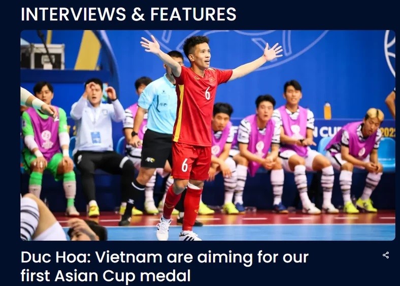 Bài phỏng vấn Phạm Đức Hòa trên trang chủ FIFA.