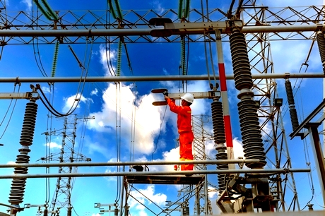 Công ty Điện lực Vĩnh Long thường xuyên kiểm tra, bảo trì lưới điện, đảm bảo cung cấp điện.