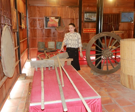 Các hiện vật về nông cụ và phương tiện sản xuất nông nghiệp được sưu tầm và lưu giữ tại Nhà trưng bày nông, ngư cụ Vũng Liêm.