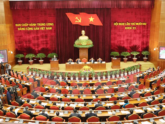 Khai mạc Hội nghị Trung ương lần thứ mười hai Ban Chấp hành Trung ương Đảng Cộng sản Việt Nam khóa XI. (Ảnh: Trí Dũng/TTXVN)