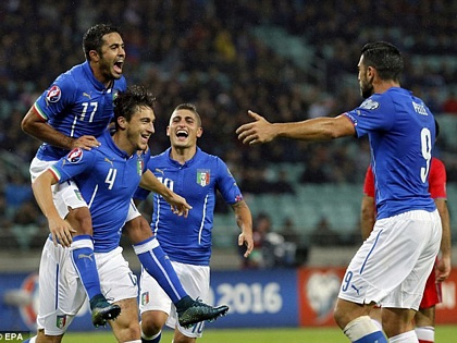 Italy giành vé dự vòng chung kết EURO 2016. (Nguồn: EPA)