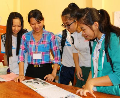 Nắm bắt được nhu cầu học viên, cô Quỳnh đã tổ chức nhiều phong trào hấp dẫn thu hút được nhiều học viên.