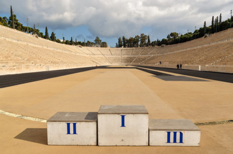 Sân vận động Panathenaic ở Athens, Hy Lạp là nơi tổ chức Olympic hiện đại đầu tiên vào năm 1896, và được sử dụng một lần nữa, khi Athens tiếp tục đăng cai tổ chức Olympic năm 2004. Sân vận động được xây dựng hoàn toàn ra bằng đá cẩm thạch, hòa mình vào không gian cổ kính xung quanh đó.