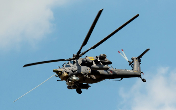 Mi-28 sử dụng 2 động cơ phản lực Klimov TV3-117, mỗi động cơ có công suất 2.194 mã lực. Ảnh: TASS