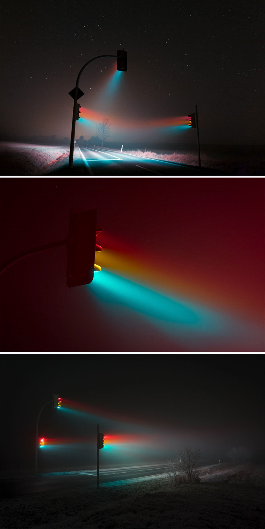 Đã bao giờ bạn nghĩ đèn tín hiệu giao thông cũng tạo ra những hiệu ứng huyền ảo thế này chưa?