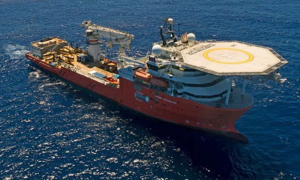 Tàu tìm kiếm Seabed Constructor của công ty Ocean Infinity tham gia tìm kiếm MH370. (Ảnh: EPA)