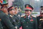 Bộ trưởng Ngô Xuân Lịch đón Bộ trưởng Quốc phòng Lào và Campuchia