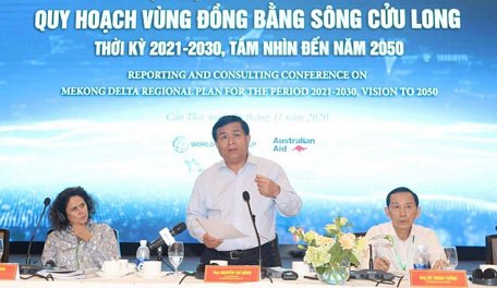 Bộ trưởng Bộ Kế hoạch và Đầu tư Nguyễn Chí Dũng phát biểu kết luận Hội nghị. - Ảnh: MPI