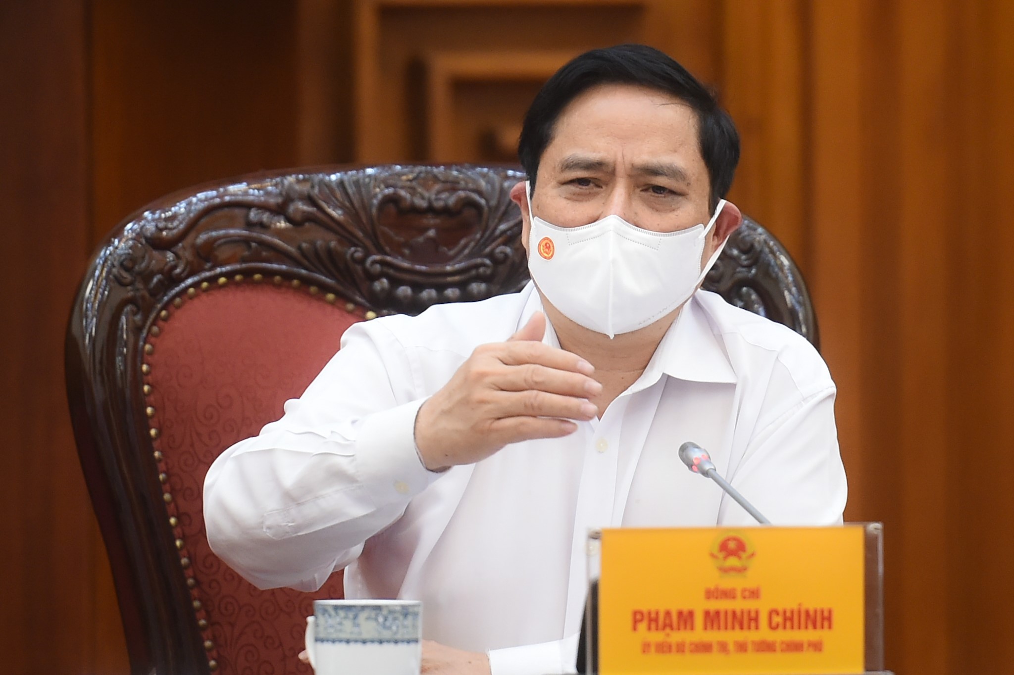 Thủ tướng Chính phủ Phạm Minh Chính chủ trì buổi làm việc với lãnh đạo Bộ GTVT - Ảnh: VGP