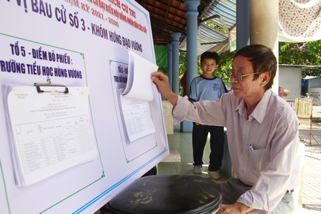 Theo Ủy ban Bầu cử tỉnh, Vĩnh Long chỉ đạo thực hiện công tác bầu cử đúng tiến độ và quy định.