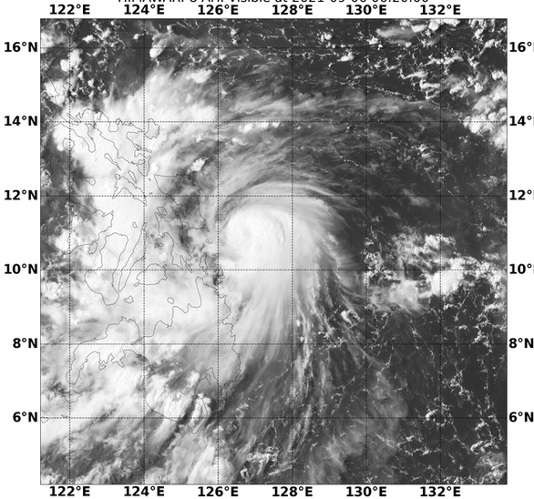 Vị trí bão Conson - Ảnh: Trung tâm Dự báo khí tượng thủy văn quốc gia