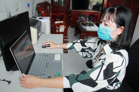 Theo cô Phương, dạy học trực tuyến là cả sự nỗ lực học tập, sáng tạo của giáo viên.
