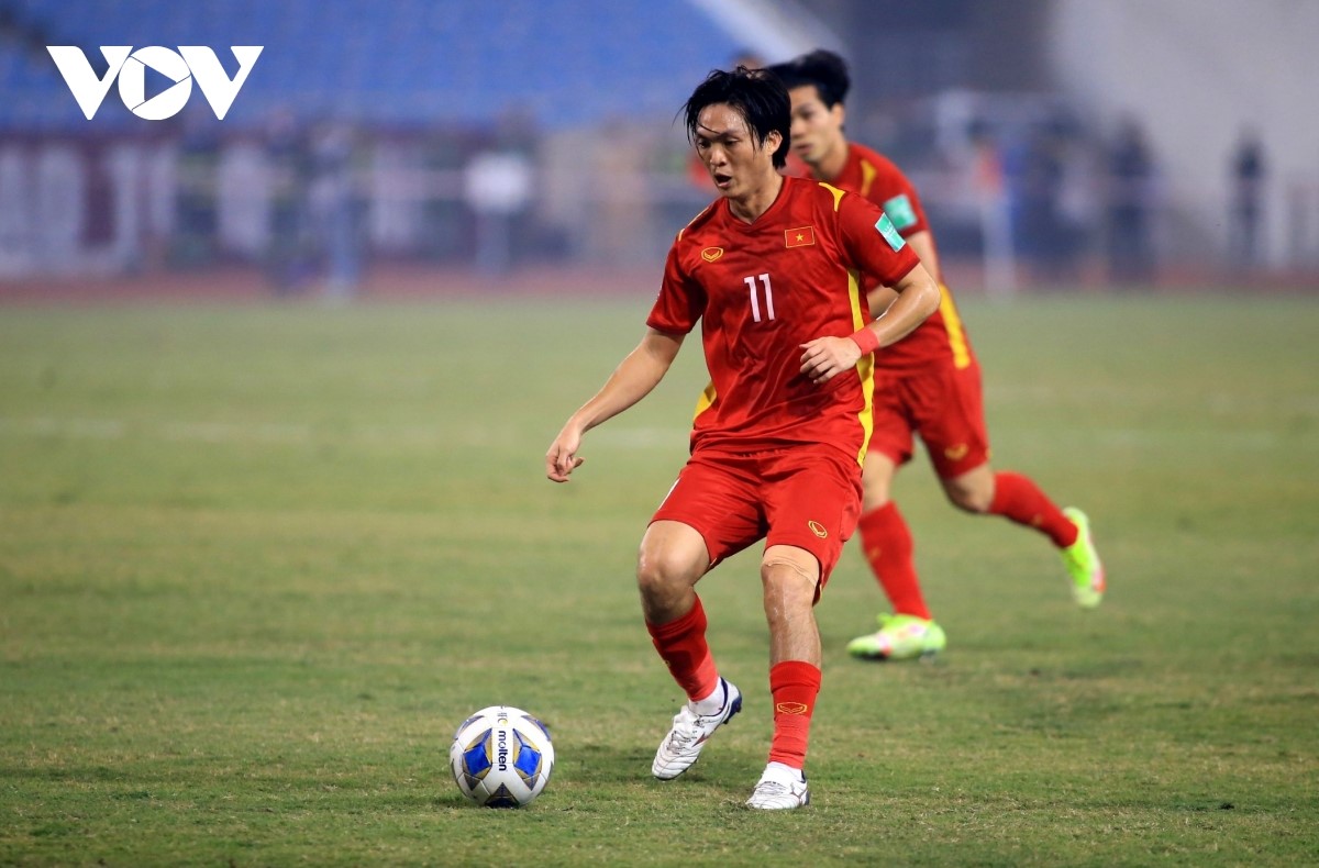 Tuấn Anh là một trong những cầu thủ của ĐT Việt Nam phải nhận thẻ vàng trong trận đấu với Saudi Arabia. (Ảnh: Trần Tiến). 