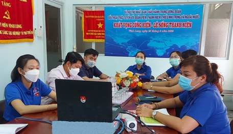 Tỉnh Đoàn Vĩnh Long tham gia buổi đối thoại trực tuyến.
