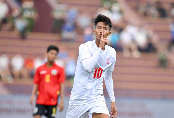 Thắng lợi chung cuộc vẫn thuộc về U23 Myanmar - Ảnh: N.KHÔI