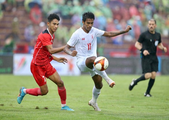 Nỗ lực của các cầu thủ U23 Myanmar không đủ giúp họ đi tiếp - Ảnh: NGUYÊN KHÔI