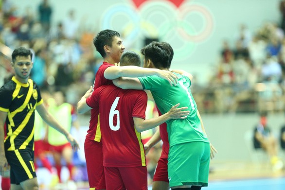 Niềm vui chiến thắng của đội tuyển futsal Việt Nam - Ành: VFF