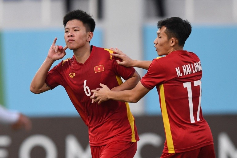 U23 Việt Nam thi đấu quả cảm trước U23 Hàn Quốc (ảnh: AFC).