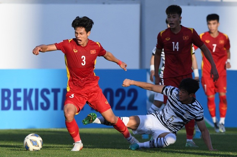 Nhiều tờ báo Hàn Quốc khen ngợi U23 Việt Nam (Ảnh: AFC).