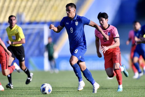 U23 Thái Lan (áo xanh) gây thất vọng vì bị loại sớm - Ảnh: MATICHON
