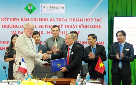 Trường ĐH Sư phạm kỹ thuật Vĩnh Long đã ký kết thỏa thuận hợp tác với Trường ĐH AIX-Marseille từ tháng 6/2019.