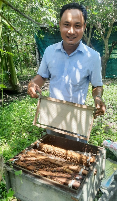 Hợp tác xã Sản xuất và tiêu thụ mật ong công nghệ cao Vĩnh Long phát triển nghề nuôi ong theo quy trình khép kín.