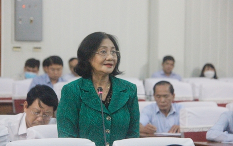 Đại diện Công ty TNHH Lạc Long, bà Trần Thị Thanh Hưng mong muốn sớm được bàn giao mặt bằng để doanh nghiệp đi vào hoạt động.
