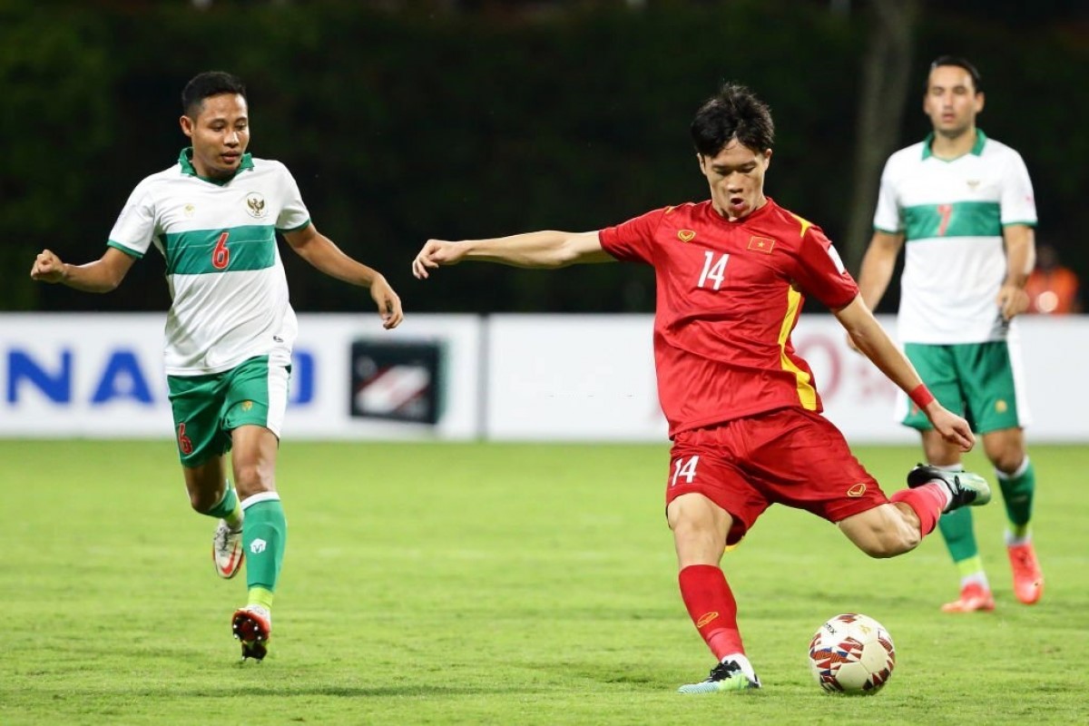 Hình ảnh từ trận đấu ĐT Việt Nam - ĐT Indonesia ở AFF Cup 2020. (Nguồn: Getty). 