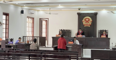 HĐXX tuyên án đối với bị cáo Nguyễn Thị Thủy. Ảnh tư liệu