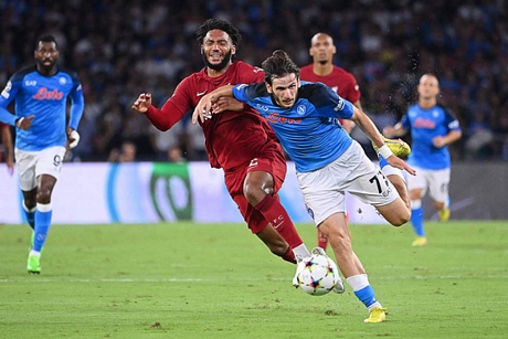Liverpool của HLV Jurgen Klopp thất bại 0-2 trước Napoli trận mở màn Champions League.Ảnh: UEFA