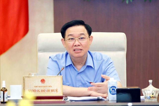 Chủ tịch Quốc hội Vương Đình Huệ: Cần cụ thể hoá các số liệu trong báo cáo giám sát - Ảnh: VGP/Lê Sơn