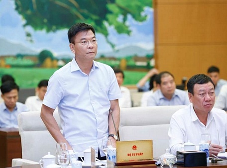  Bộ trưởng Lê Thành Long: Năm 2022, kết quả vượt bậc về số tiền thi hành đạt được với khoảng 59.000 tỷ, tăng trên 20.000 tỷ so với năm 2021, trên 17.000 tỷ so với năm 2020 - Ảnh: VGP/Lê Sơn